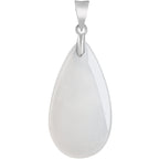 Natural Hetian White Jade Teardrop Pendant – Elegant Minimalist Jade Jewelry for Women