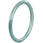 Natural Blue Water Jadeite Bangle for Women – A-Grade Jade, Elegant Round Bracelet