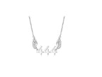 Angel Number 444 Necklace Angel Wings Lucky Number Clavicle Chain Necklace for Women
