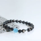 Buddha3bodhi Natural Silver Obsidian DIY Design Simple Feng Shui Bracelet