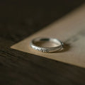 Buddha3bodhi Tibetan Six-Syllable Mantra Adjustable Matte Silver Ring