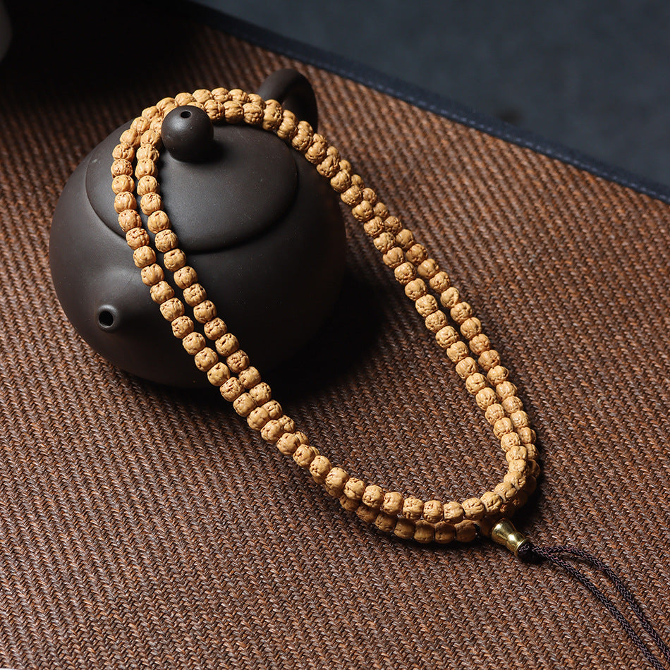 Premium Tibetan Buddha Hand Rudraksha Bodhi 108 Mala – Unisex Bracelet