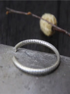 Pure Silver Heart Meridian Silver Bracelet Retro and Old Solid Men's and Women's Bracelets