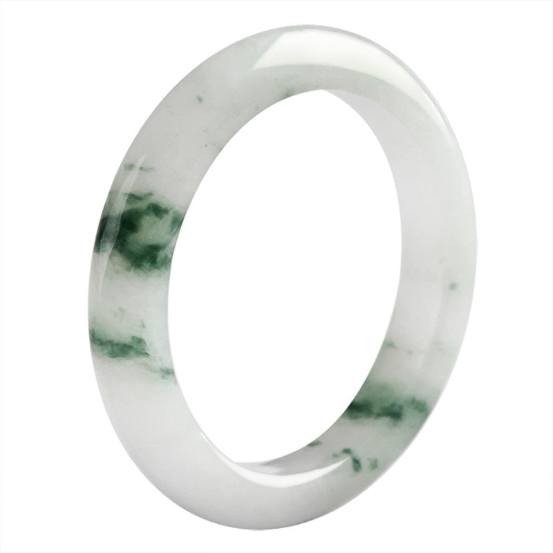 Jadeite "Flowing Green" Ring – Elegant & Timeless