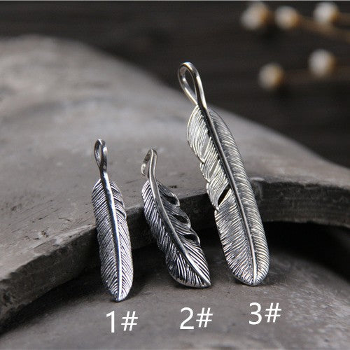 925 Sterling Silver Feather Pendant