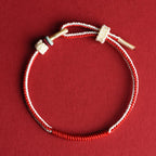 Year of the Fire Horse 2026 Twelve Flower God Handmade Red String Bracelet