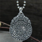 Sterling Silver S925 Vajra Pestle Zodiac Jiugong Pendant, Kirin Beast Gossip Pendant