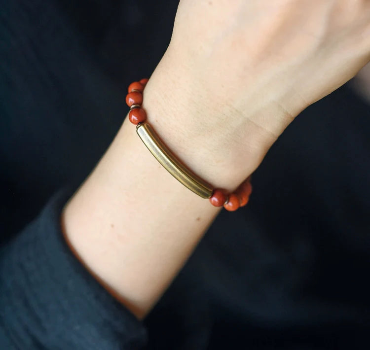 Multi-Layer Natural Red Jasper Bracelet Couple’s Grounding & Vitality Bracelet