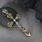 925 Sterling Silver Vajra Cross Pendant