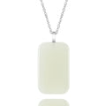 Natural Aged Hetian White Jade Wushi Plaque Pendant for Women