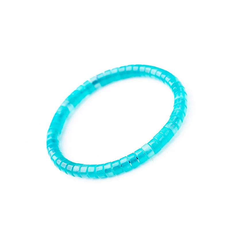 Natural Amazonite Straight-Cut Thin Slice Bracelet