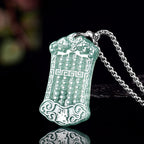 Ice Blue Jadeite Abacus Pendant – A-Grade Blue Water Jade Wealth Pendant for Women