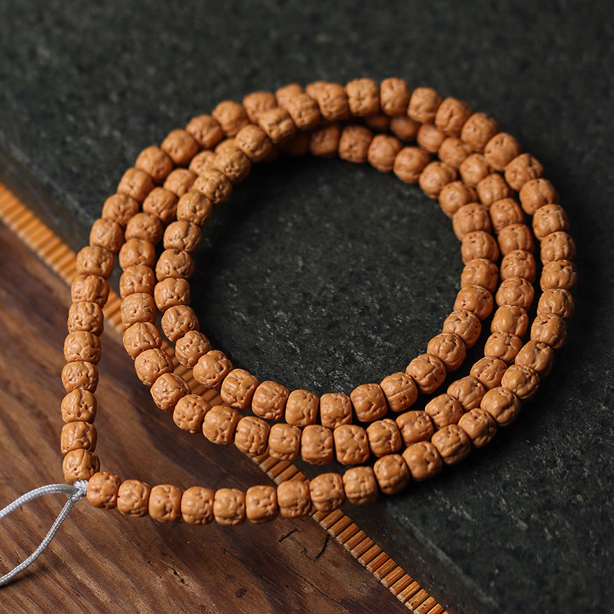 Premium Tibetan Buddha Hand Rudraksha Bodhi 108 Mala – Unisex Bracelet