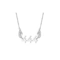 Angel Number 444 Necklace Angel Wings Lucky Number Clavicle Chain Necklace for Women
