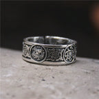 Buddha3bodhi Handmade Sliver Ring Retro and Old Lucky Character Four Divine Beast Ring