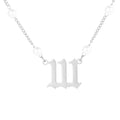Angel Number Pearl Pendant Necklace for Women – Non-Tarnish Stainless Steel Chain with Lucky Number Charm