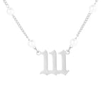 Angel Number Pearl Pendant Necklace for Women – Non-Tarnish Stainless Steel Chain with Lucky Number Charm