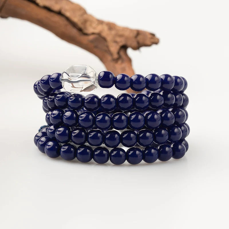 Buddha3bodhi 8mm Lapis Lazuli Bracelet 108 Bead Mala High Quality Prayer Beads