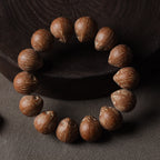 Natural Purple Golden Rat Wenwan Bracelet – Round Beads, Rat Front Cat Back Design