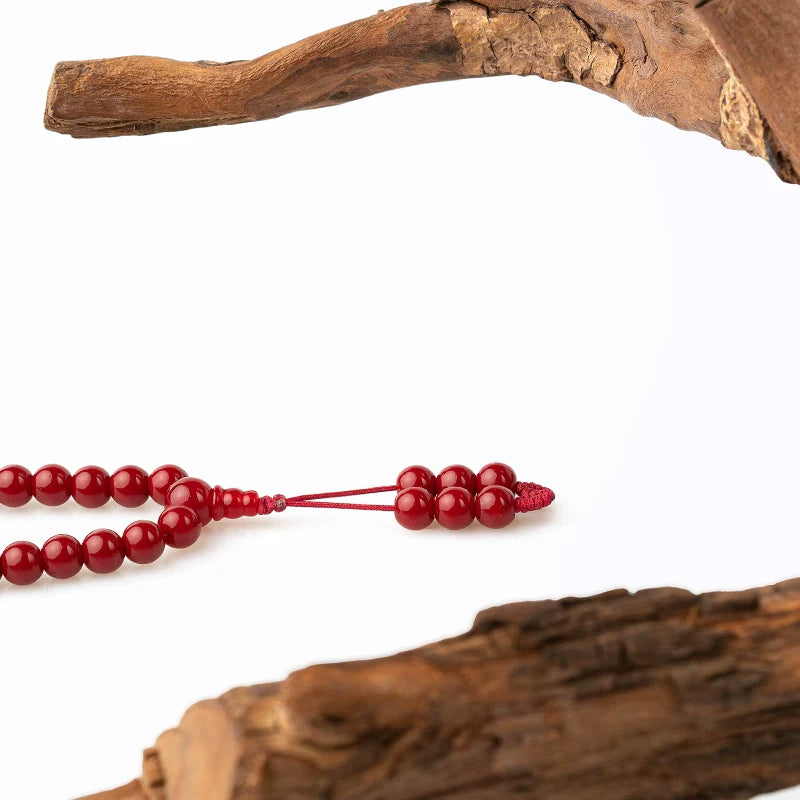 Buddha3bodhi 8mm Red Agate Bracelet 108 Bead Mala Prayer Beads