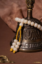 Buddha3bodhi 7.5mm*10mm White Jade Bodhi 108 Bead Mala Necklace