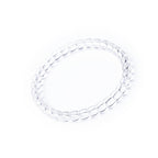 Natural White Crystal Precision-Cut Abacus Bead Bracelet - Unisex Design