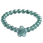 Natural A-Grade Blue Water Jadeite Peach Blossom Bracelet