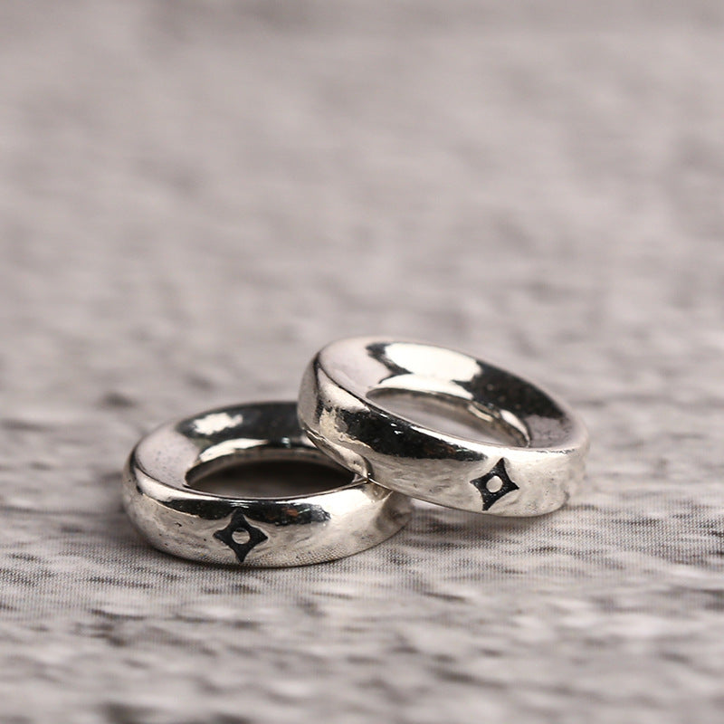 S925 Silver Card Ring Tibetan Accessories DIY Jewelry Accessories