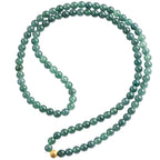 Natural A-Grade Blue Water Jadeite Bead Necklace – 6mm Round Jade Beads, Triple-Strand Bracelet Option