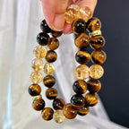 10MM New Maillard Style Natural Citrine Bracelet Natural Tiger's Eye Premium Bracelet