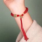 Tibetan Red String Protection Bracelet – Ben Ming Nian Luck & Blessing Cord