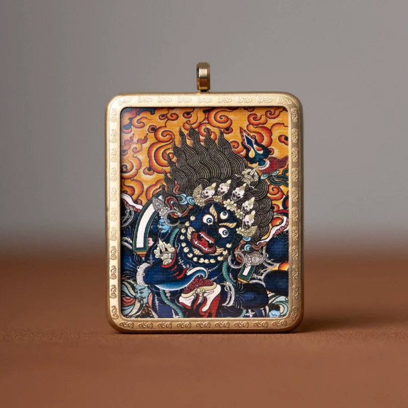 Tibetan Thangka  Amulet Talisman Pendant Necklace (35mm*45mm)
