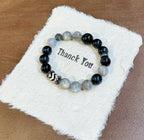 Nezha Series Bracelet Natural Gray Moonstone & Blue Tiger’s Eye Bracelet for Men