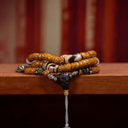 Natural Star and Moon Bodhi 108 Beads Mala Necklace – Stress Relief Design with Agate Dzi Bead Accessories