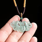 Natural Ice Blue Jadeite Phoenix Pendant – Genuine A-Grade Blue Water Jade, Feng Shui Talisman for Luck & Harmony