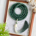 Natural Green Bodhi Seed Mala – 108 Beads for Meditation & Mindful Living