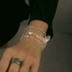 Multi-Layer Clear Quartz Wrap Bracelet Calm & Clarity Jewelry for Women