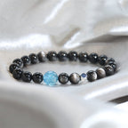 Buddha3bodhi Natural Silver Obsidian DIY Design Simple Feng Shui Bracelet