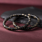 Natural Gold Obsidian Straight-Cut Thin Slice Bracelet