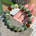 Natural Color Jade-Bodied Bodhi Prayer Bead Bracelet, 14mm