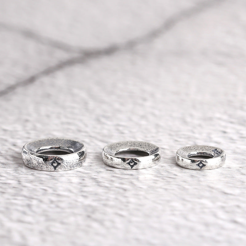 S925 Silver Card Ring Tibetan Accessories DIY Jewelry Accessories