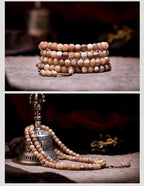 Natural Camel Bone Bracelet 108 Beads Mala for Yoga and Mindfulness