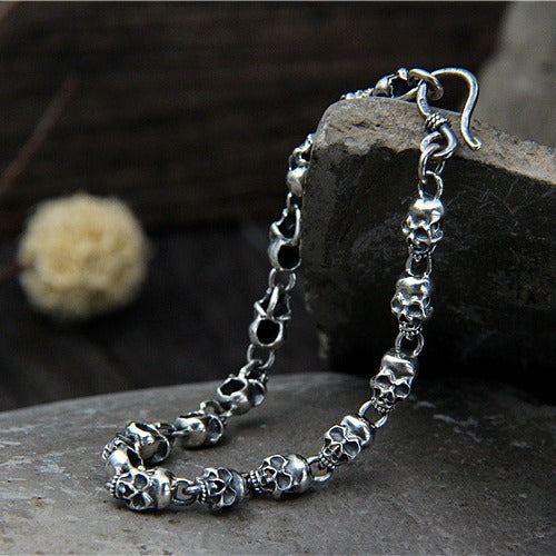 925 Sterling Silver Skull Bracelet