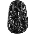 Natural A-Grade Black Jadeite Dragon King Pendant – Zodiac Dragon Ice Jade Necklace Unisex