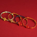Handmade Wenchang Knot Adjustable Braided Rope Bracelet for Luck and Strength