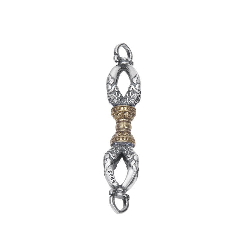925 Sterling Silver Tibetan Vajra Pendant for Men