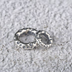S925 Silver, Crater Card Ring Running Ring DIY Bracelet Small Silver Ring Accessories