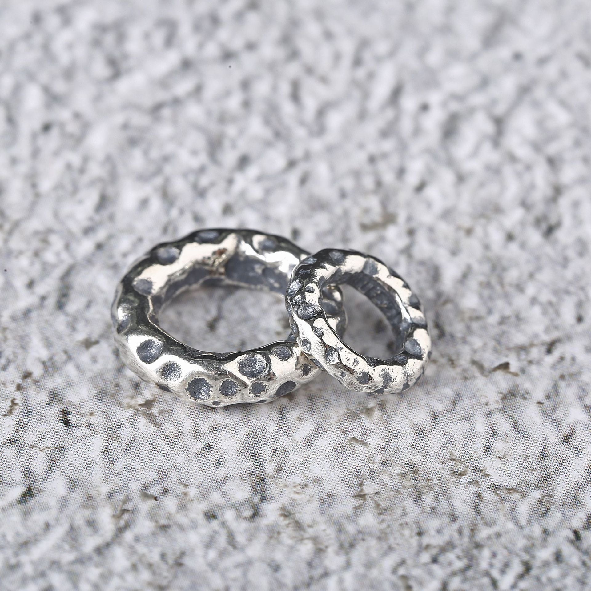 S925 Silver, Crater Card Ring Running Ring DIY Bracelet Small Silver Ring Accessories
