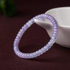 Lavender Natural High-Transparency Amethyst Straight-Cut Thin Slice Bracelet