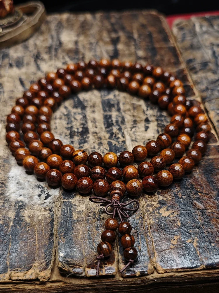 Buddha3bodhi 108 Beads of Myanmar Rosewood 108 Rosary Beads Mala Beads